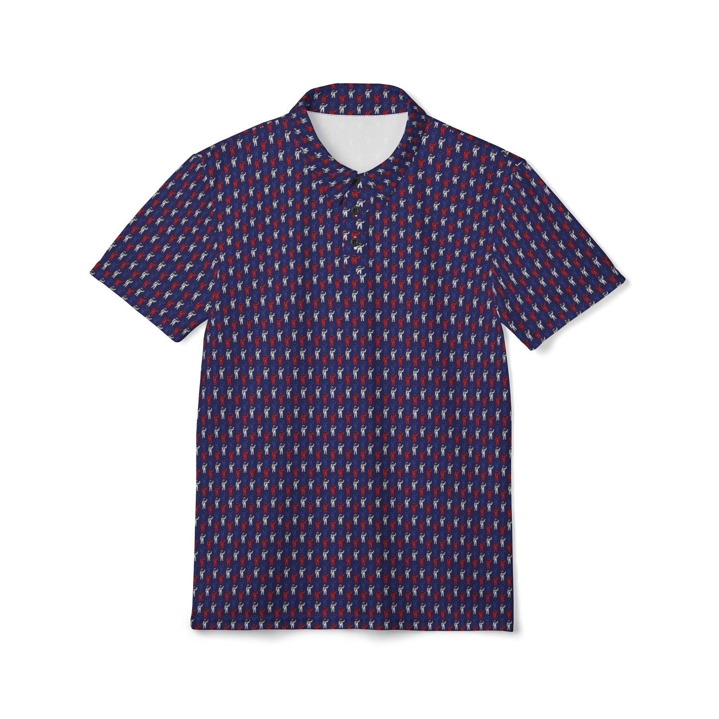 First to the Moon Patriotic Astronaut Performance Golf Polo