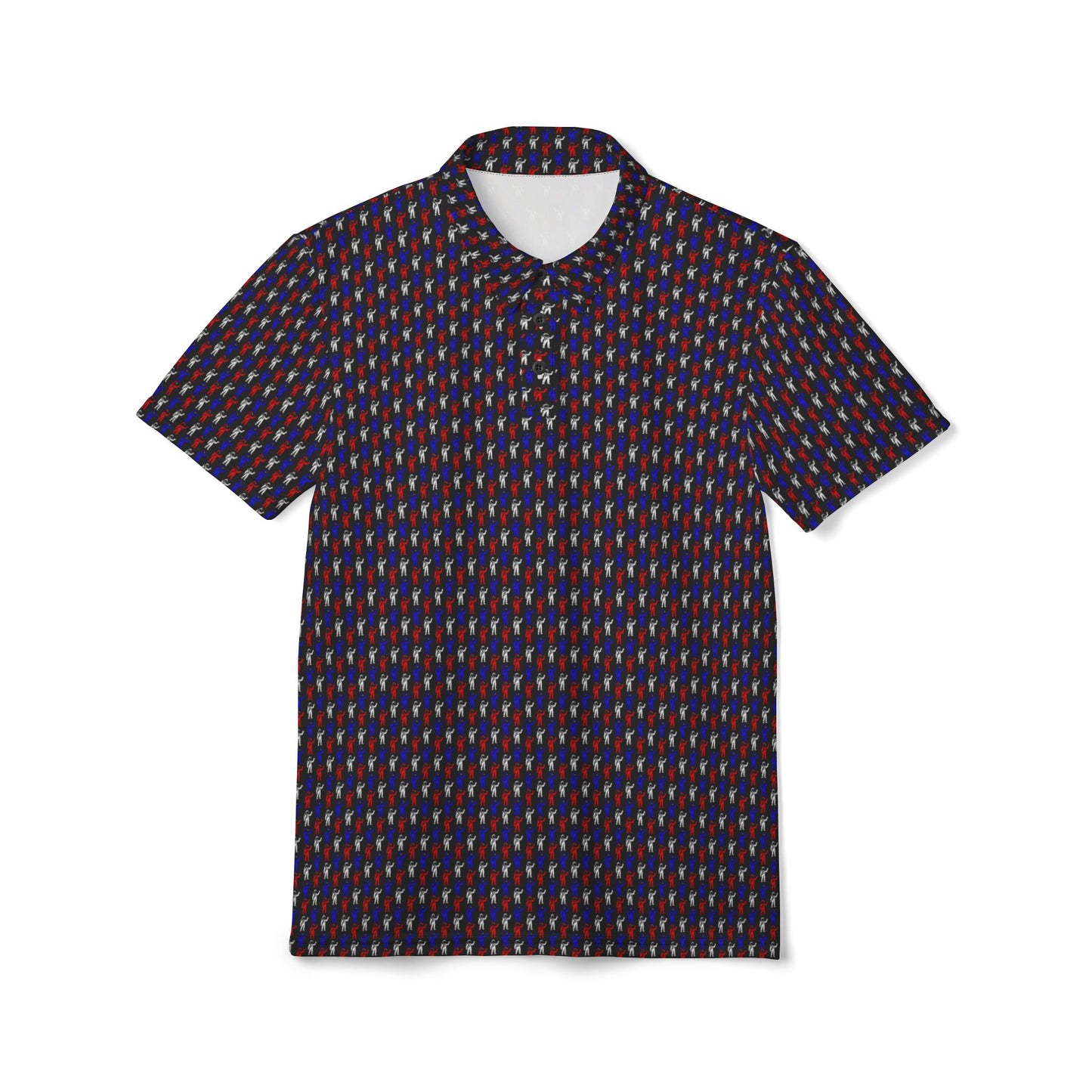 First to the Moon Patriotic Astronaut Performance Golf Polo