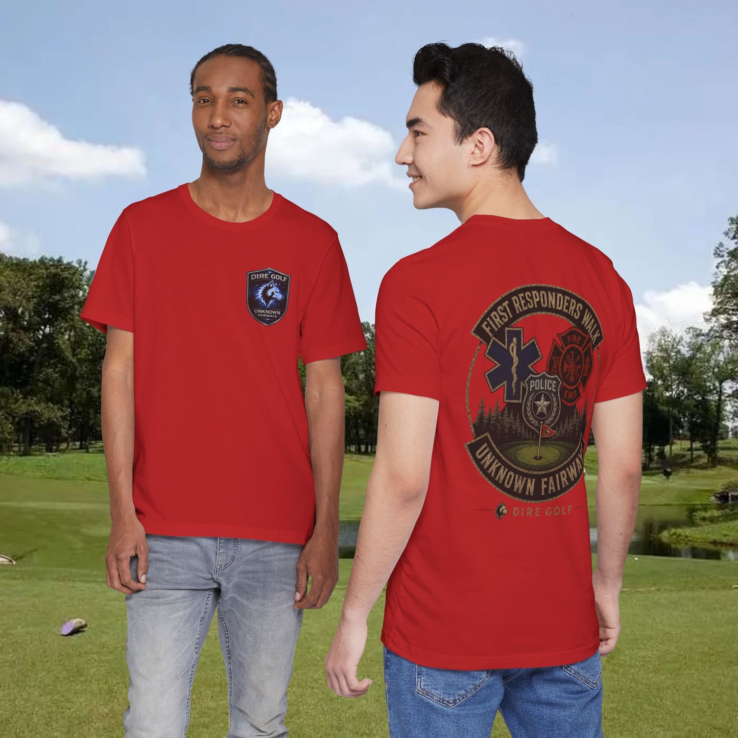 First Responders Walk Unknown Fairways T-Shirt