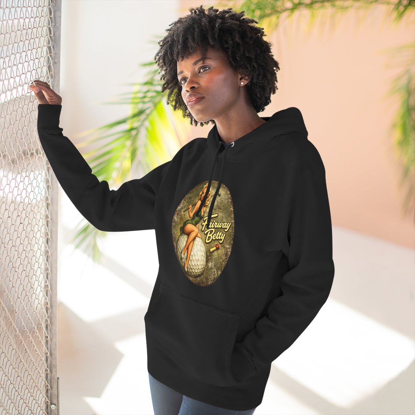 Fairway Betty Vintage Pinup Hoodie