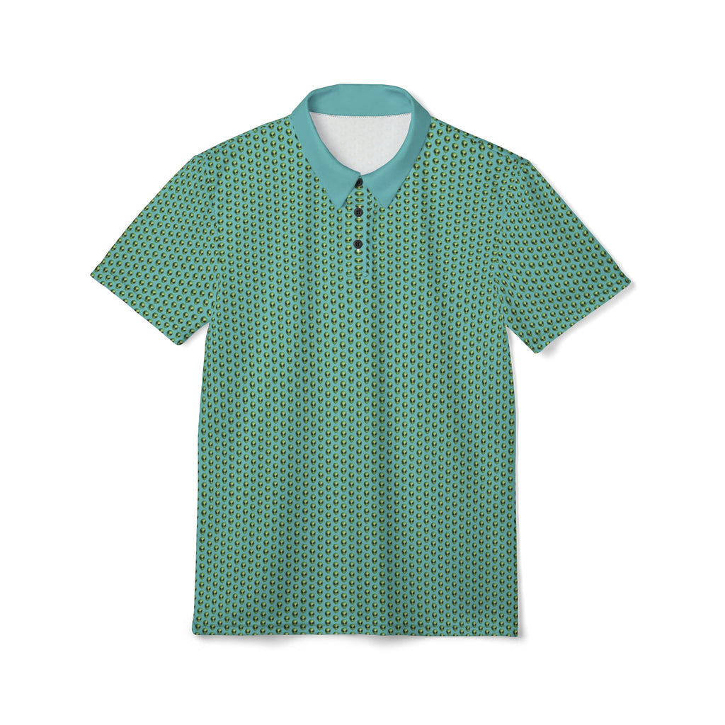 Into The Unknown Alien Golf Polo Shirt Green/Teal