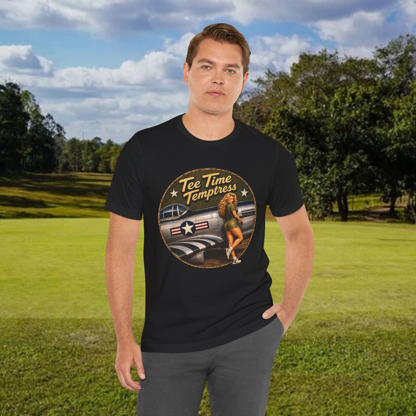 Tee Time Temptress Vintage Pin-Up Tee