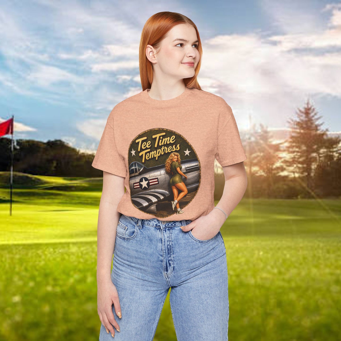 Tee Time Temptress Vintage Pin-Up Tee