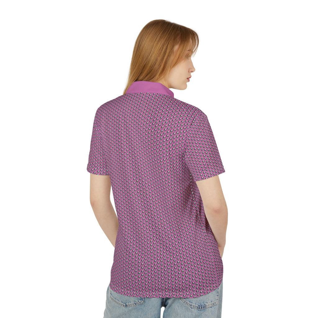 Copy of Into The Unknown Alien Golf Polo Shirt Silver/Teal