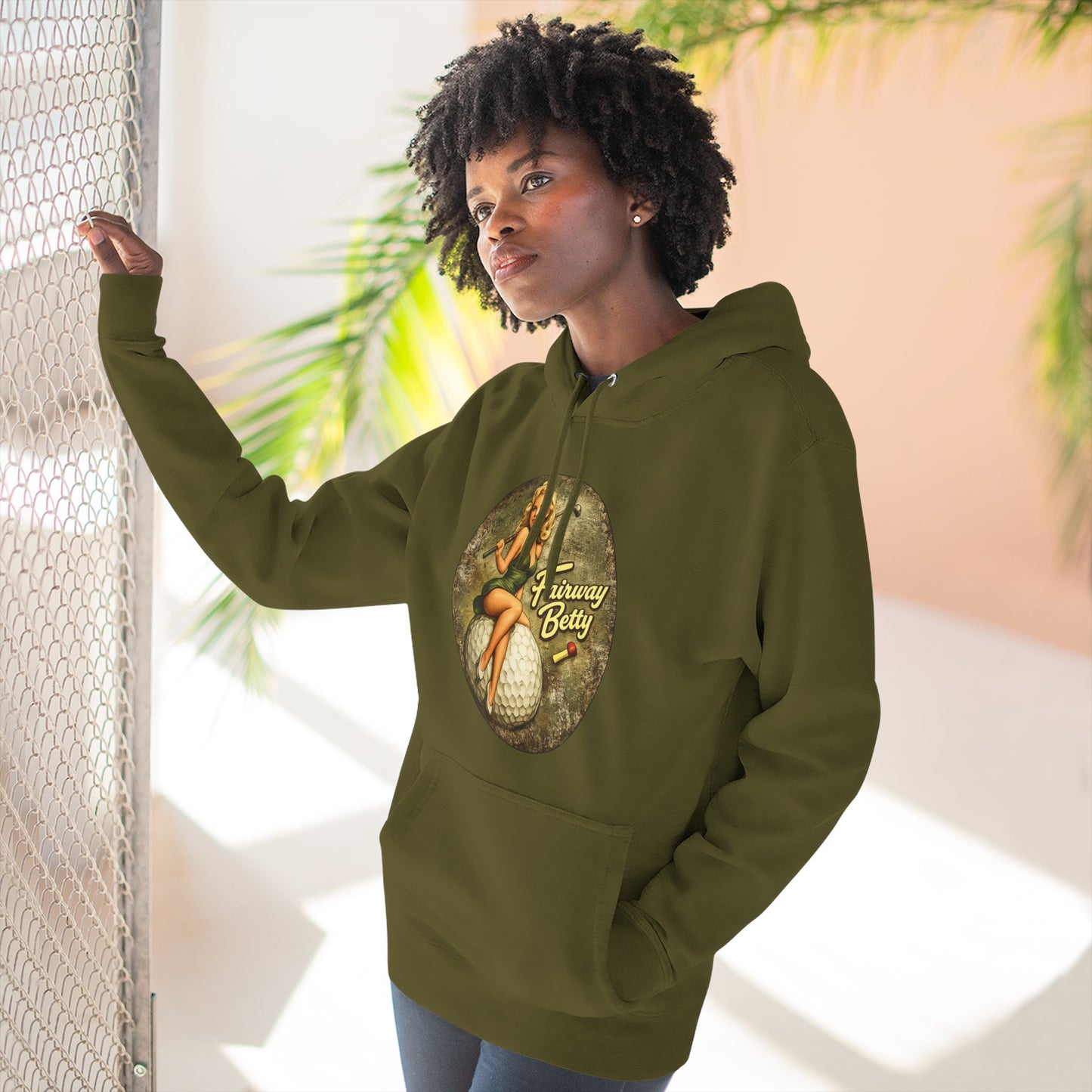 Fairway Betty Vintage Pinup Hoodie