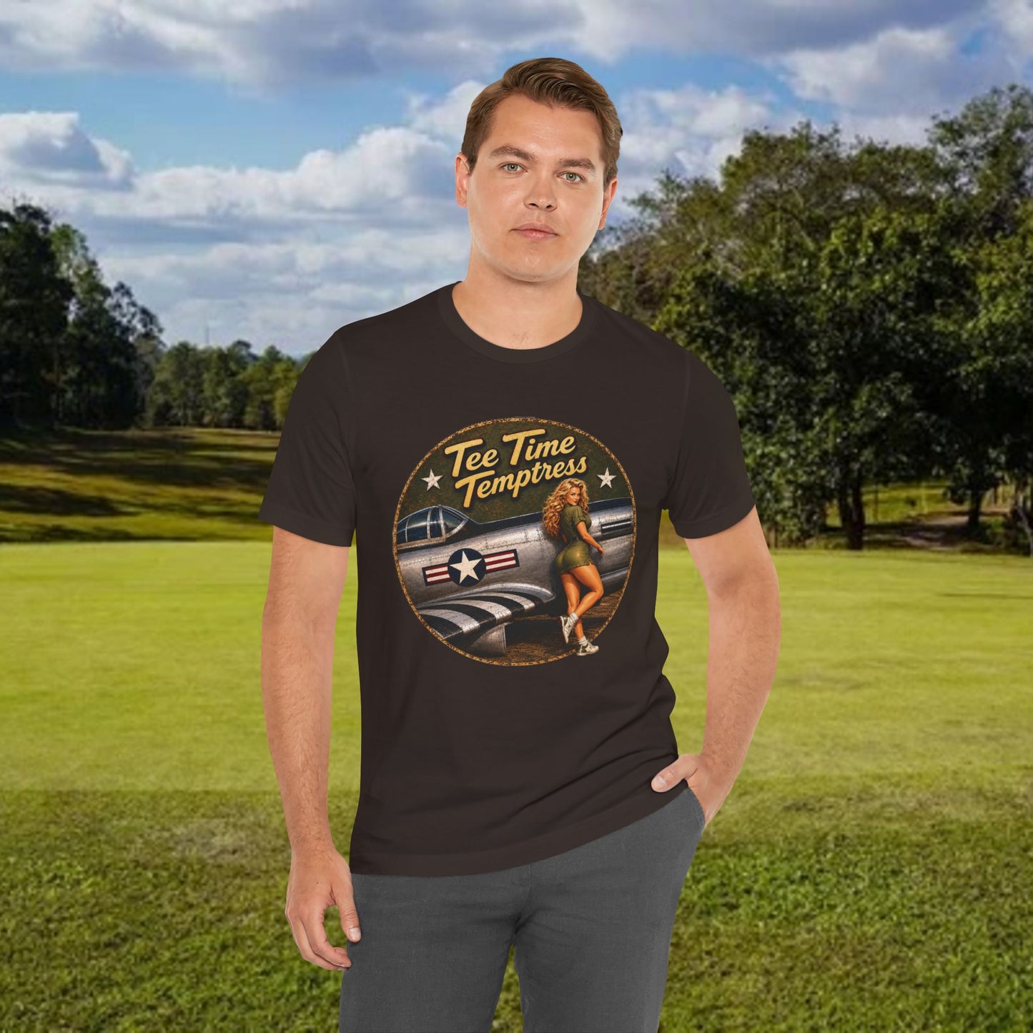 Tee Time Temptress Vintage Pin-Up Tee