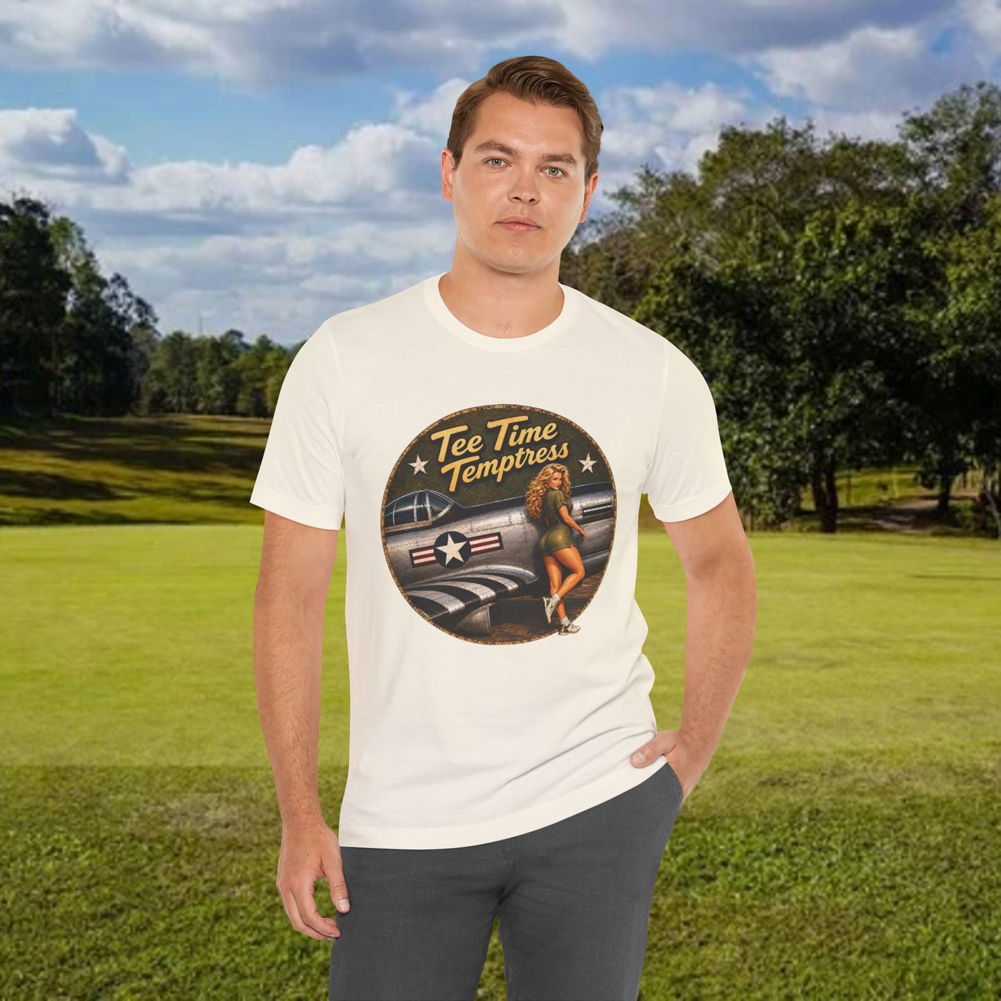 Tee Time Temptress Vintage Pin-Up Tee