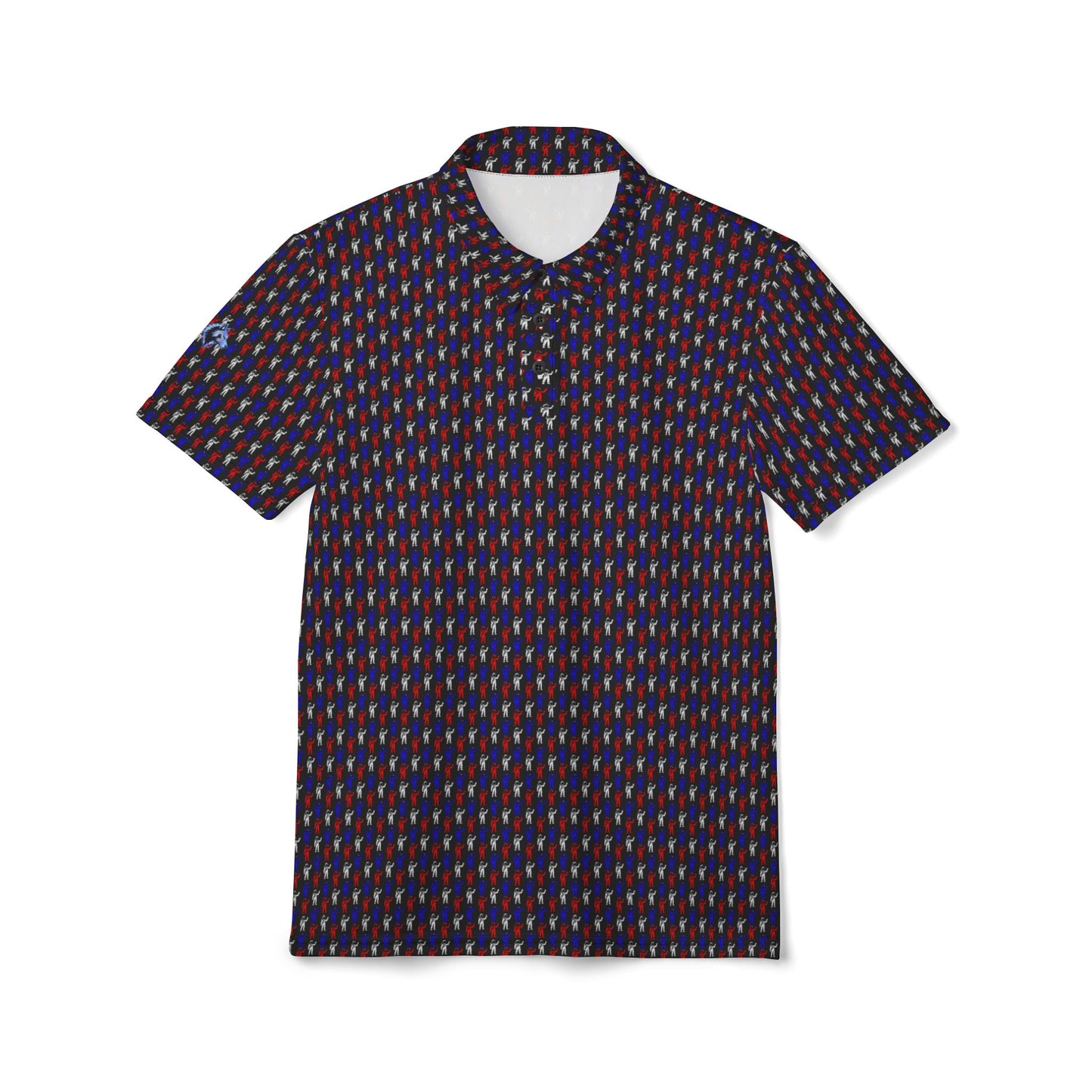 First to the Moon Patriotic Astronaut Performance Golf Polo