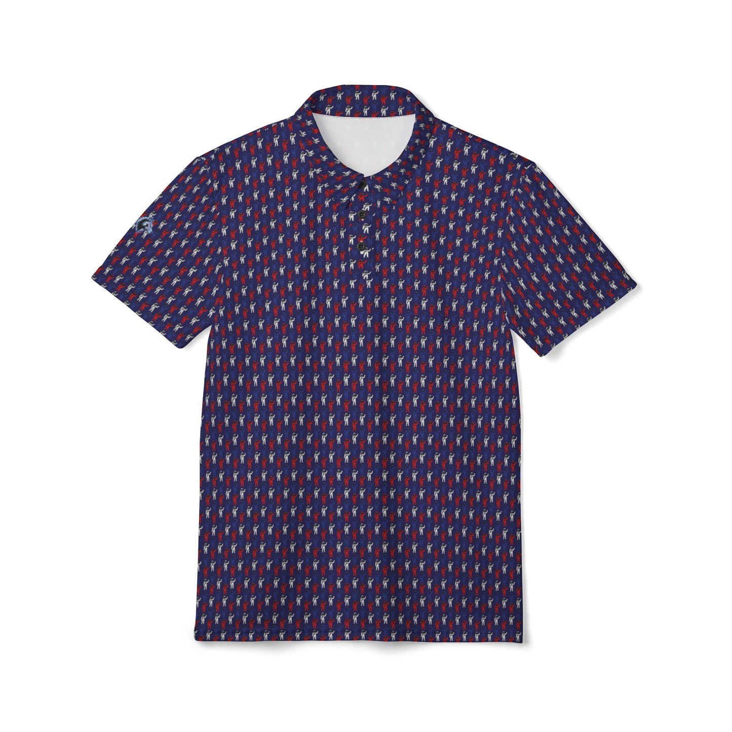 First to the Moon Patriotic Astronaut Performance Golf Polo
