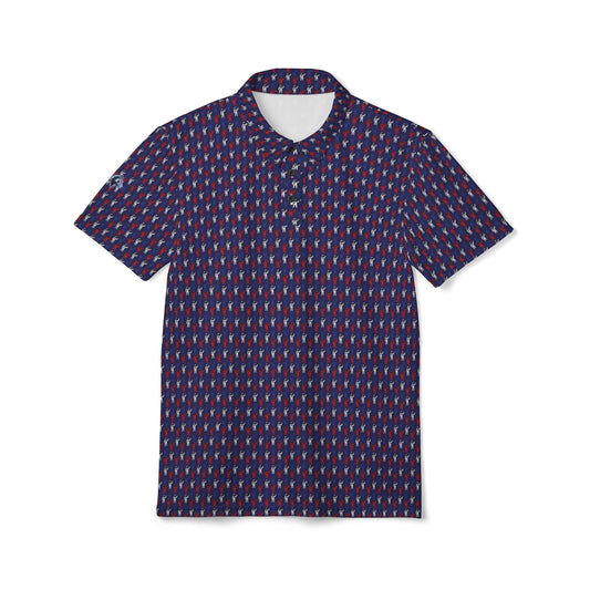 First to the Moon Patriotic Astronaut Performance Golf Polo